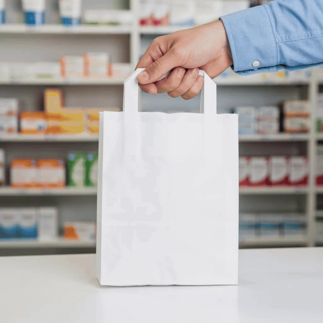 So läuft der Individualdruck für Papiertragetaschen in Apotheken ab
