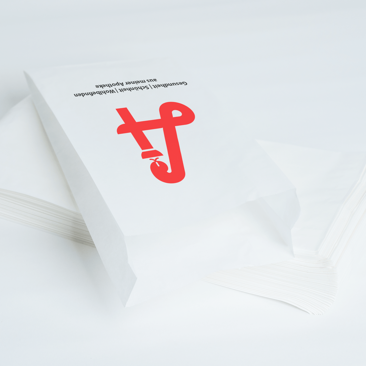 Papierbeutel mit Apotheken Logo 12x5x28