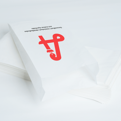 Papierbeutel mit Apotheken Logo 12x5x28