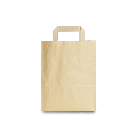 Abbildung einer Papiertragetasche, braun ohne Logo